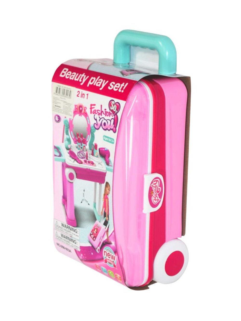 Kids Vanity Makeup Table Pretend Play Set, Princess Beauty Salon Toy with Mirror - Picture 5 of 10